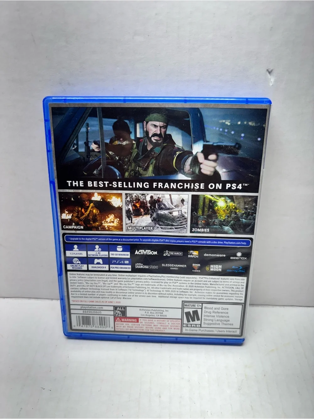 Sony PS4 Call of Duty: Black Ops Cold War - Blue Case Artwork